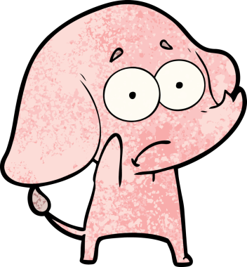 bir insan tarafından çizilmiş belirsiz bir fil.