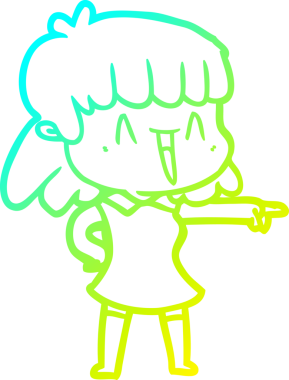 Bir insan tarafından çizilmiş bir karikatür kadın çizimi.