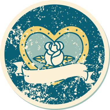 Bir insan tarafından çizilmiş kalp gülü ve bayrağının sembolik dövmeli resmi.