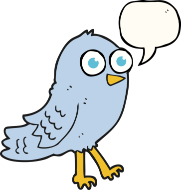 Bir insan tarafından çizilmiş serbest konuşma balonu karikatür kuşu