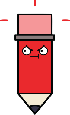 Bir insan tarafından çizilmiş sevimli bir kalem karikatürü.