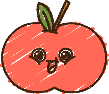 Bir insan tarafından çizilen Elma Tebeşiri