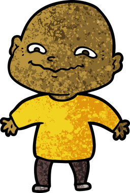 bir insan tarafından çizilmiş sinirli bir adam.