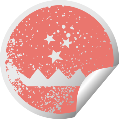 Bir insan tarafından çizilmiş sihirli nilüfer çiçeğinin çizilmiş dairesel kabuk soyma etiketi.