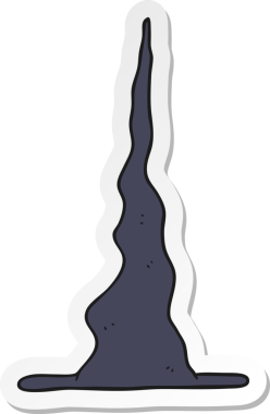 Bir insan tarafından çizilmiş bir çizgi roman cadısının şapkası.