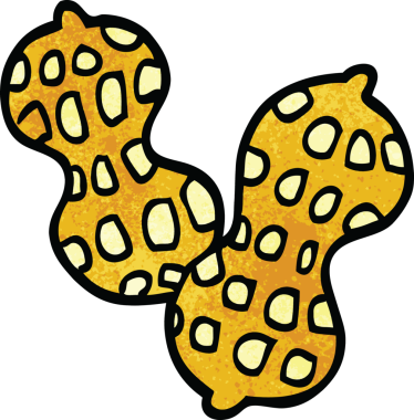 Bir insan tarafından çizilmiş karikatür fıstığı.