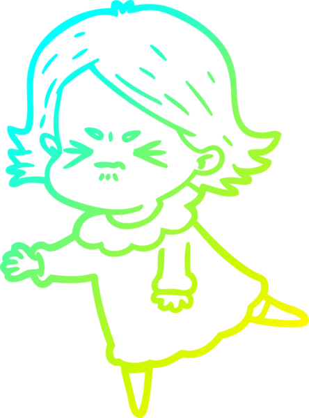 Bir insan tarafından çizilmiş kızgın bir karikatür çizimi.