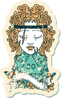 Retro Dövme Tarzı İnsan Barbarlığı Bir insan tarafından çizilmiş 20 zar ile