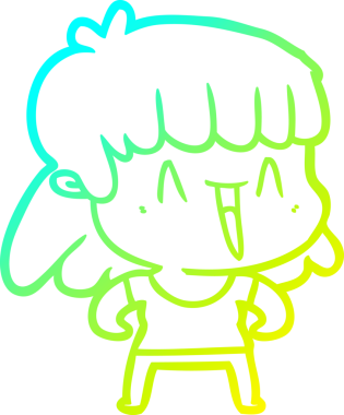 Bir insan tarafından çizilmiş bir karikatür kadın çizimi.