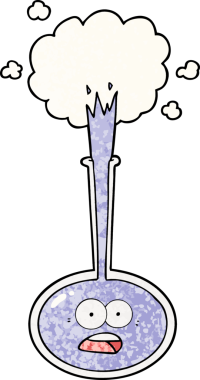 Bir insan tarafından çizilmiş bir çizgi film kazası.