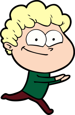 Bir insan tarafından çizilmiş mutlu bir adam.