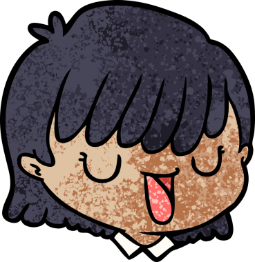 Bir insan tarafından çizilmiş bir kadın yüzü.