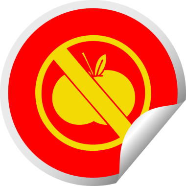 Meyvesiz bir insan tarafından çizilmiş dairesel kabuk soyucu karikatürü.