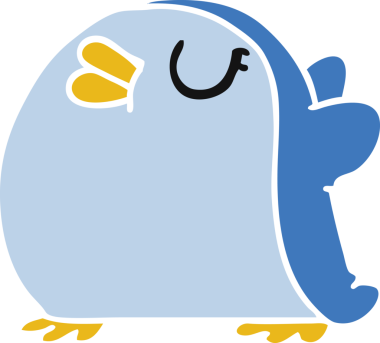 El yazısıyla çizilmiş şirin kawaii kırmızı robin bir insan tarafından çizilmiş.