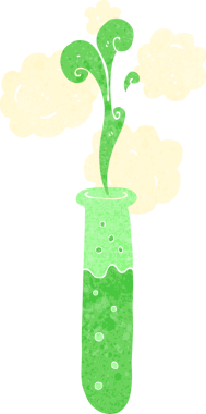 bir insan tarafından çizilmiş karikatür bilim test tüpü