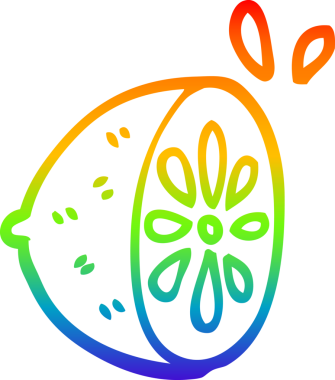 Bir insan tarafından çizilmiş limon meyvesinin çizimi.