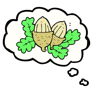 Bir insan tarafından çizilmiş serbest çizim balon palamutları.