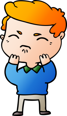 Bir insan tarafından çizilmiş rahatsız bir adam.