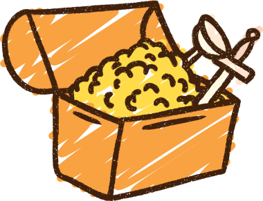 Bir insan tarafından çizilmiş Hazine Sandığı Tebeşiri