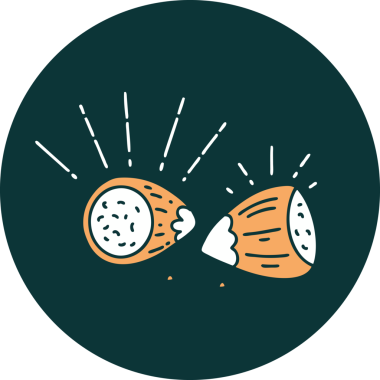 Bir insan tarafından çizilmiş dövme stili fındık ikonu