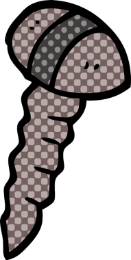 Bir insan tarafından çizilmiş bir vida karalaması.