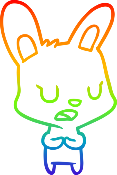 gökkuşağı gradyan çizimi bir insan tarafından çizilen bir tavşan çizimi
