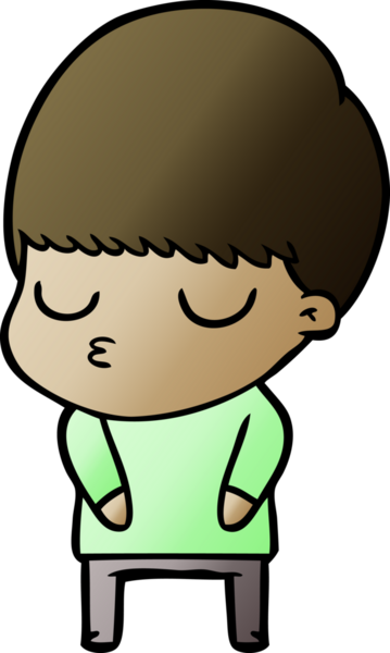 Bir insan tarafından çizilmiş sakin çocuk çizgi filmi.