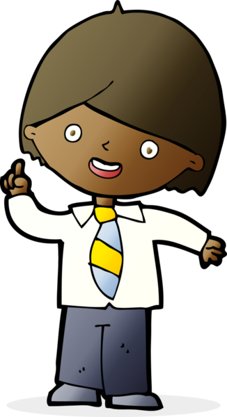 Bir insan tarafından çizilen soruyu cevaplayan karikatür okulu çocuğu.