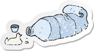 Bir insan tarafından çizilmiş karikatür diş macunu tüpünün gerilimli yapıştırması.