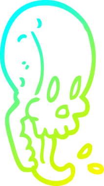 Bir insan tarafından çizilmiş bir karikatürün soğuk gradyan çizimi