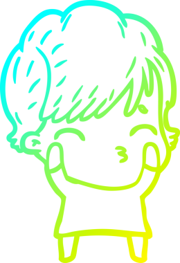 Bir insan tarafından çizilmiş bir karikatür kadın çizimi