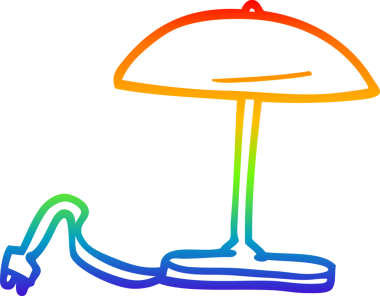 gökkuşağı gradyan çizgi çizimi bir insan tarafından çizilmiş bir çizgi lamba
