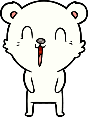 Bir insan tarafından çizilmiş kutup ayısı karikatürü