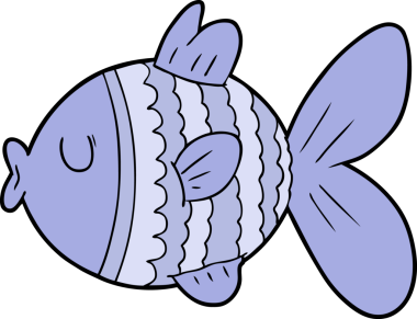 bir insan tarafından çizilmiş karikatür balığı