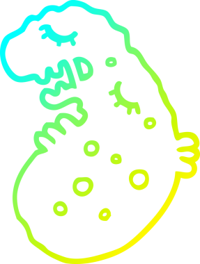 Bir insan tarafından çizilmiş soğuk gradyan çizgi çizimi.