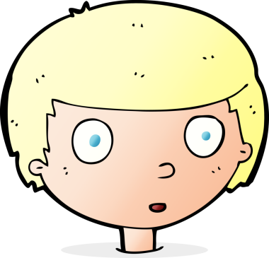 Bir insan tarafından çizilmiş meraklı bir çocuk.