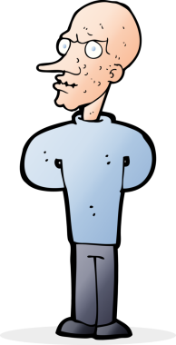 bir insan tarafından çizilmiş kötü kel adam çizgi filmi.