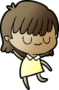 Bir insan tarafından çizilmiş karikatür kadın.