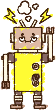 Bir insan tarafından çizilen Çılgın Robot Tebeşiri