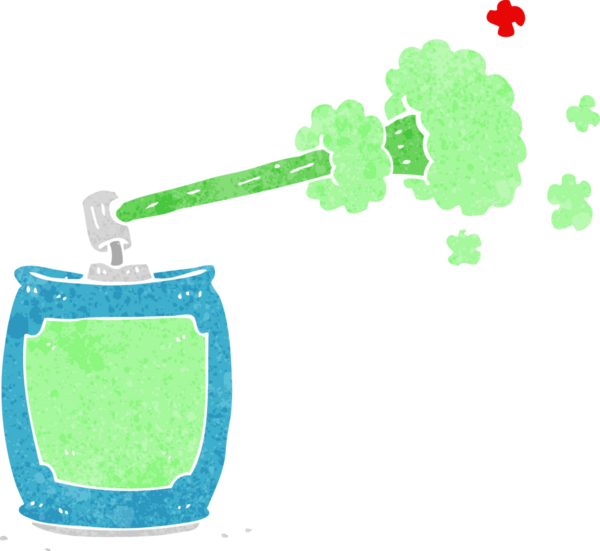 Bir insan tarafından çizilmiş karikatür spreyi.