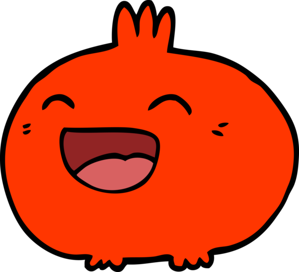 Bir insan tarafından çizilmiş mutlu kök sebze karalaması.