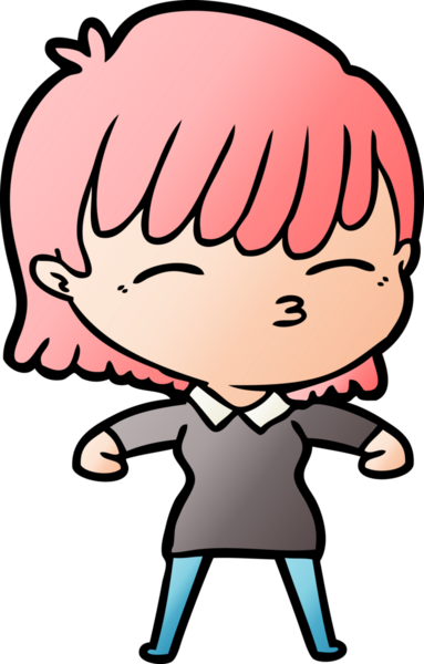 Bir insan tarafından çizilmiş karikatür kadın.