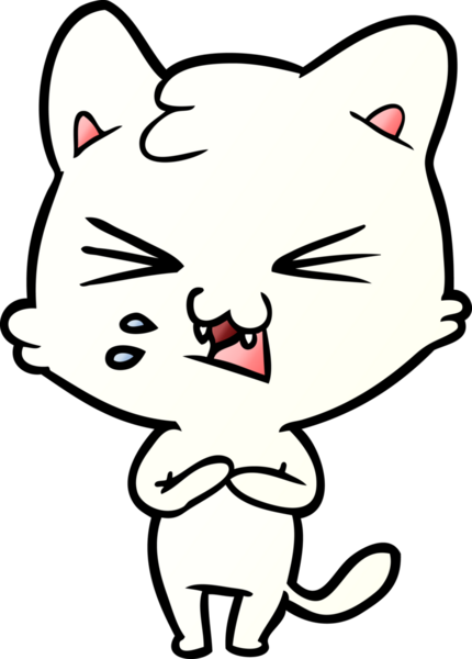 Bir insan tarafından çizilmiş kedi tıslaması.