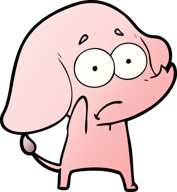 bir insan tarafından çizilmiş belirsiz bir fil.