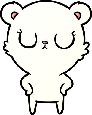 Bir insan tarafından çizilmiş kutup ayısı karikatürü