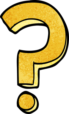 bir insan tarafından çizilmiş karalama soru işareti