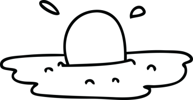 Bir insan tarafından çizilmiş garip bir çizgi film çizimi.