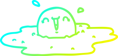 Bir insan tarafından çizilen kızarmış yumurtanın soğuk gradyan çizimi