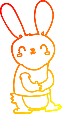 Bir insan tarafından çizilmiş sevimli bir tavşan çizimi.