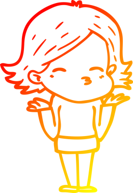 Bir insan tarafından çizilmiş, kafası karışmış bir karikatür çizimi